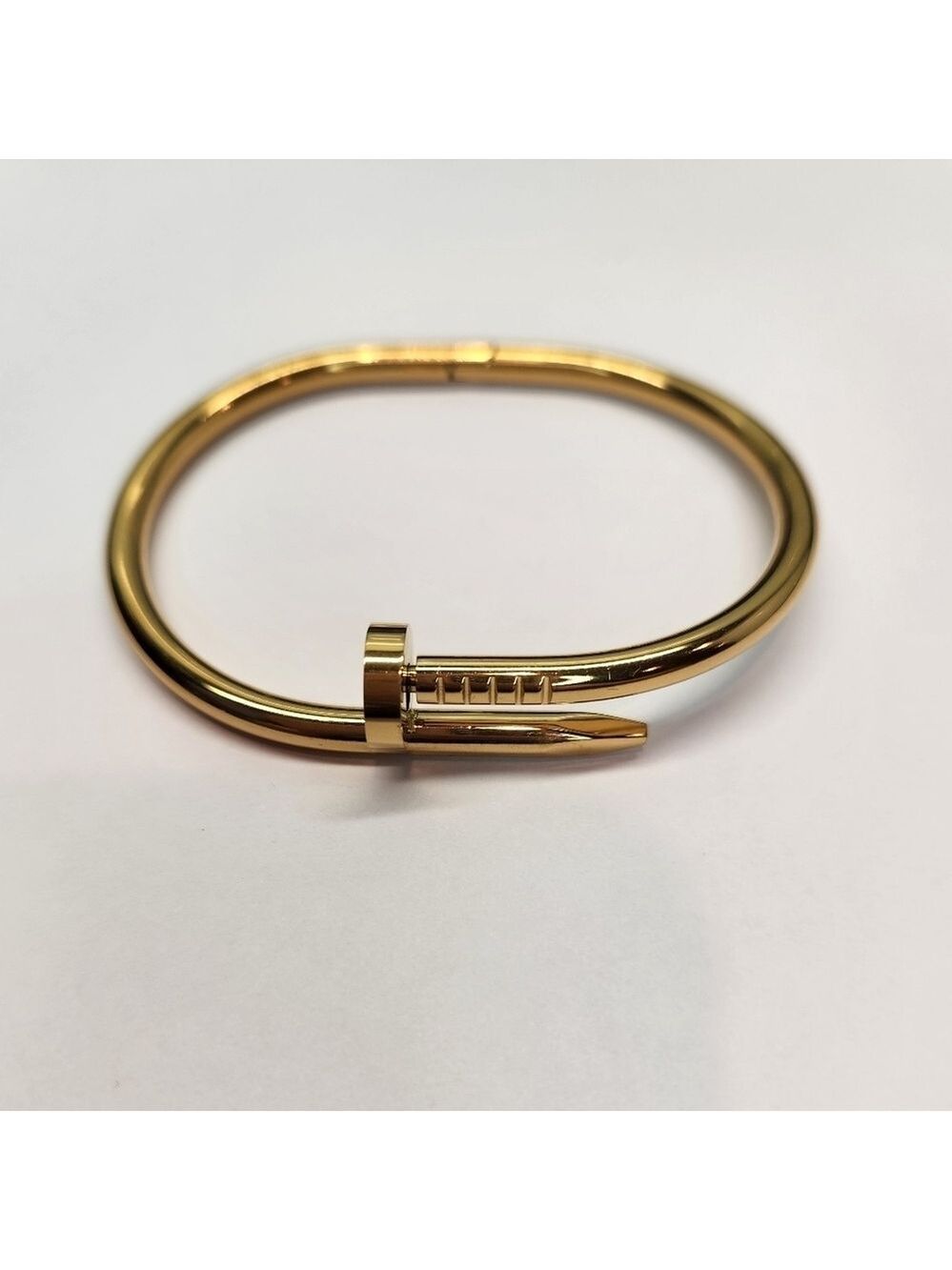 18K Gold Plated Stainless Steel Nail Style Luxury Bangle